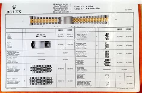 rolex bracelet spare parts|Rolex replacement parts list.